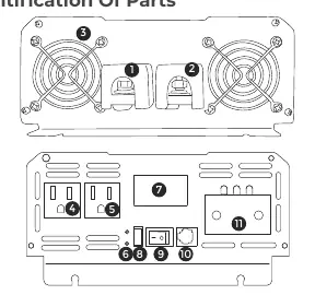 Inverter parts identification diagram
