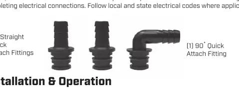 Quick attach fittings