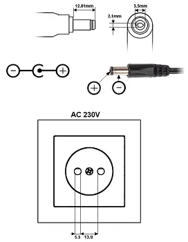 Connector polarity and plug dimensions