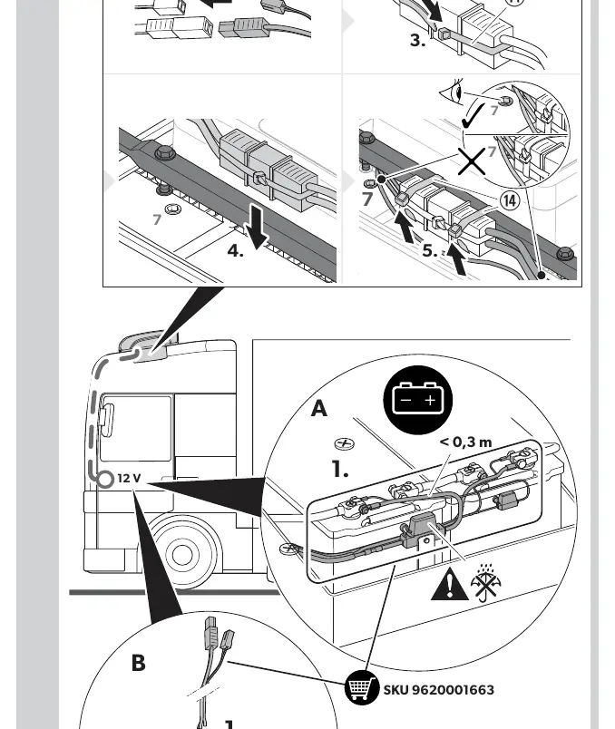 Electrical connection steps