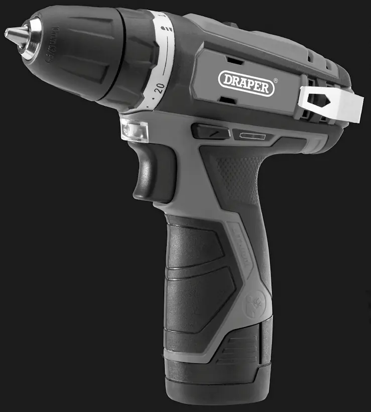 Draper 12V Drill Driver components