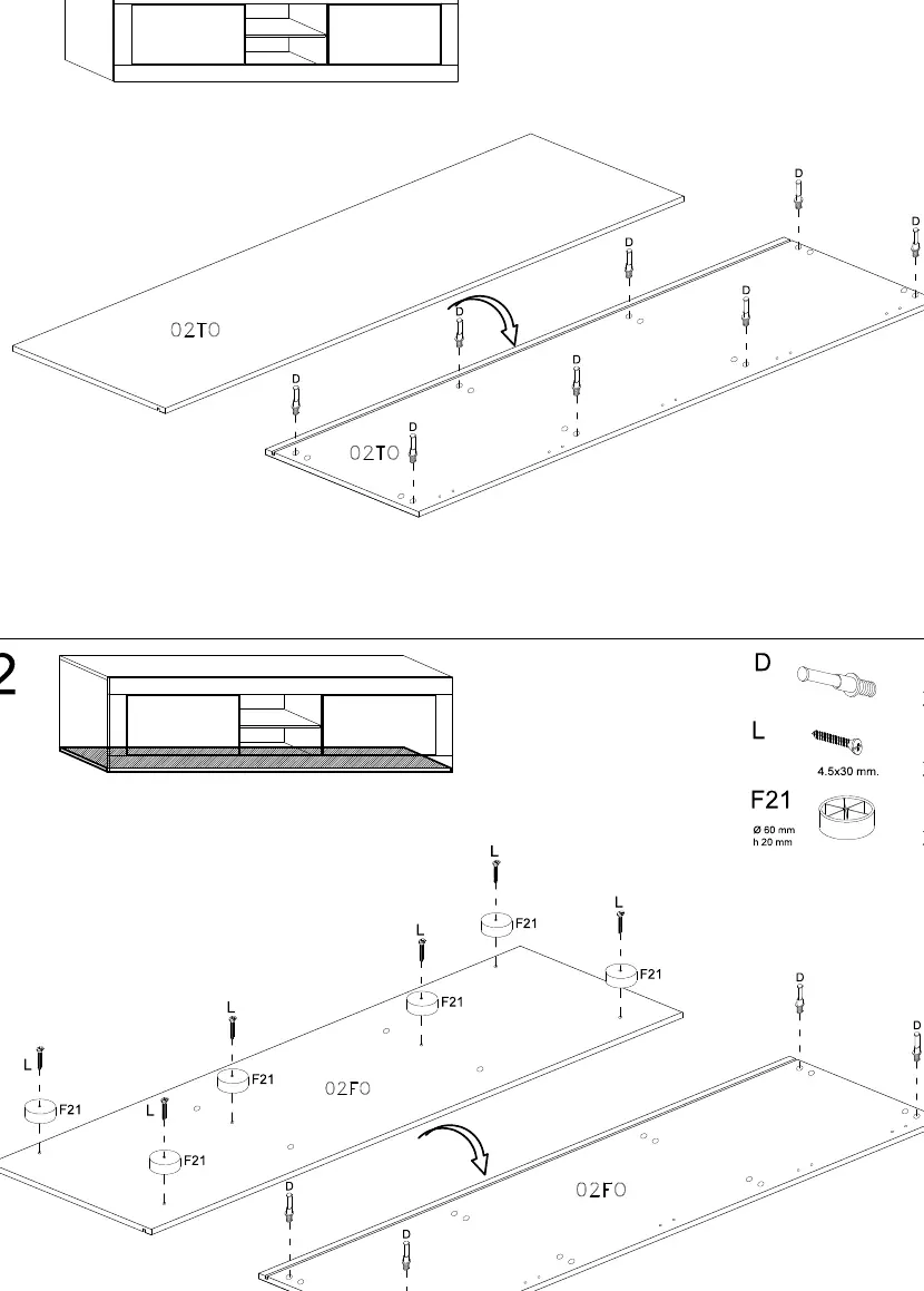 Assembly steps 1 and 2