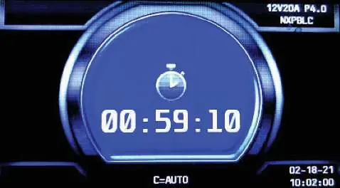 Monitor the charging timer on the display.