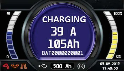 Charging in progress display