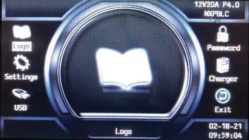 Main Menu display