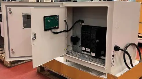 Inspect the internal charger components.