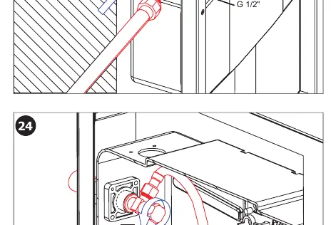 Flush water flow adjustment diagram