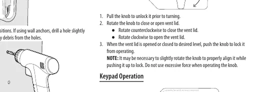 Manual knob operation