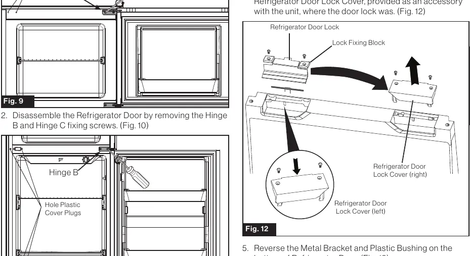 Door reversal steps