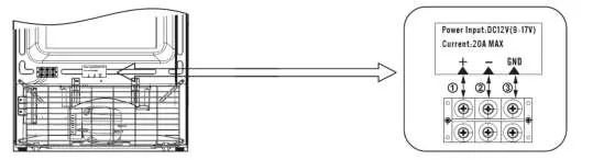 Wiring diagram for 12V DC power