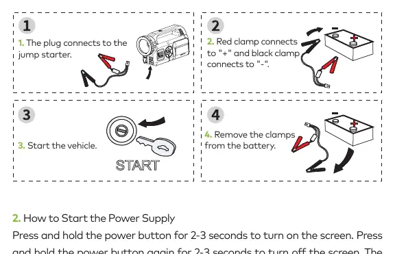 Jump starting procedure
