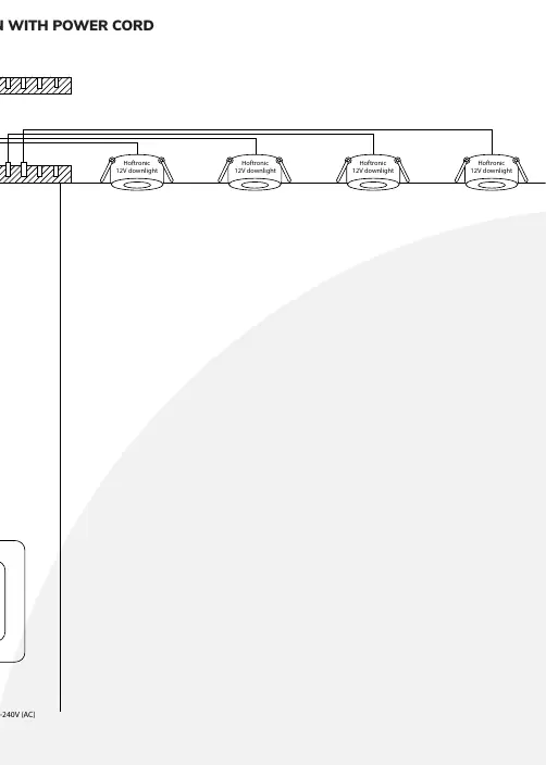 Wiring diagram for installation with a power cord