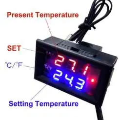 Icstation DC 12V Temperature Controller display and buttons