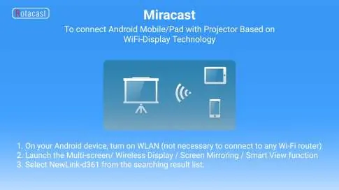 Miracast screen mirroring