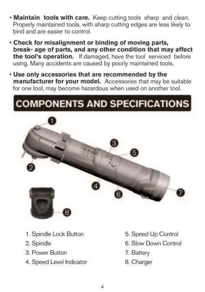 Tool components and controls