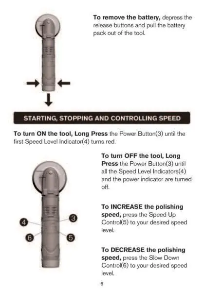 Speed control buttons