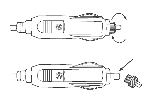 Replacing the fuse in the 12V plug