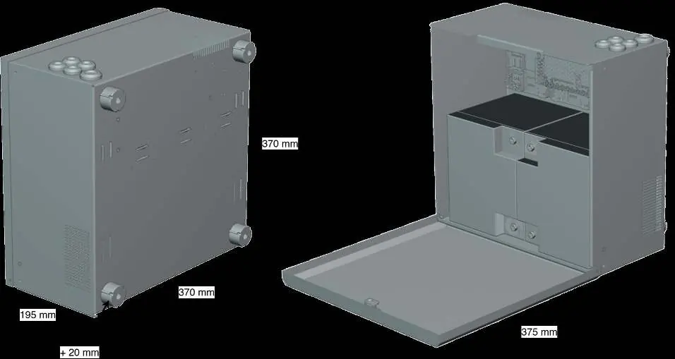 Enclosure dimensions and mounting