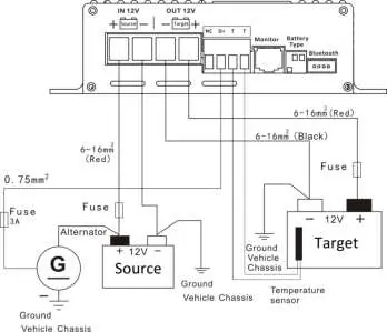 Wiring diagram for the DC-DC battery charger