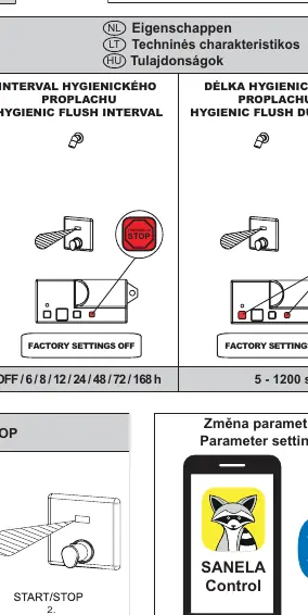 Parameter settings via SLD 03 remote control