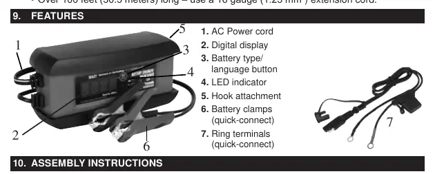 Charger features and components