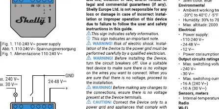 Wiring diagram for 110-240V AC power supply