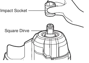 Installing the impact socket.