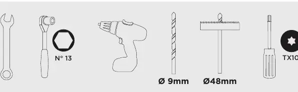 Required tools for installation