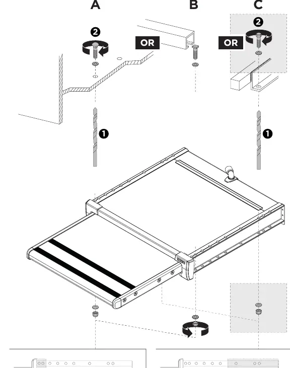 Mounting the step