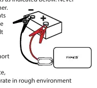 Connecting clamps to battery