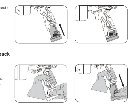 Installing and removing the battery pack.
