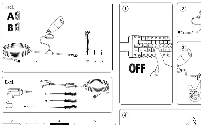 Wiring and daisy-chain connection steps