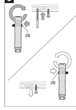 Figure C: Setting rotational direction