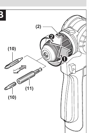Figure B: Changing the tool