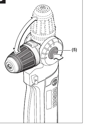 Figure D: Adjusting drill head angle