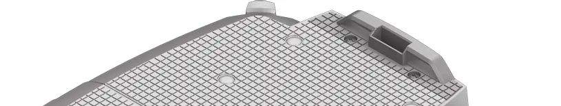 Close-up of the tool's base surface with grid texture.
