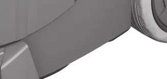 Detail of the tool's side housing and edge.