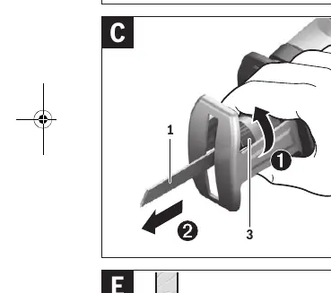 Removing saw blade (Figure C)