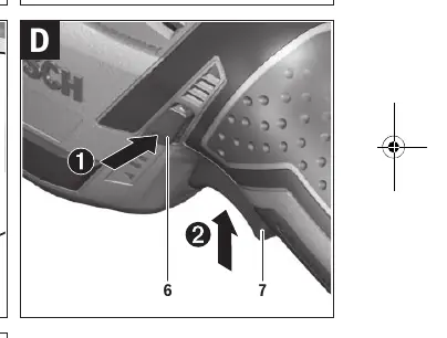 Switch and lock-off button (Figure D)