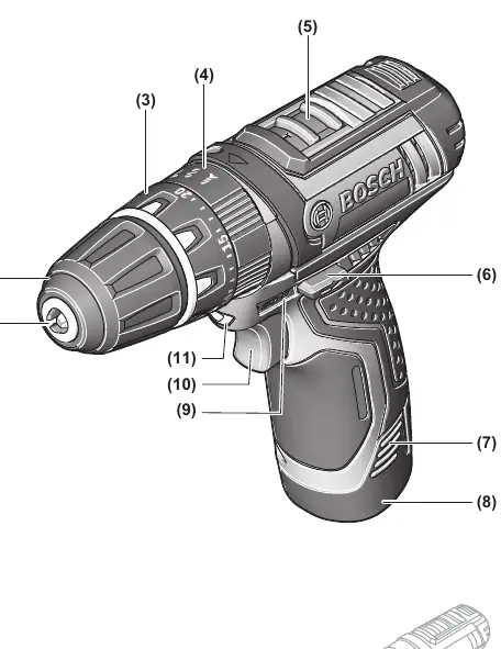 Diagram of the GSB 12V-15 Professional
