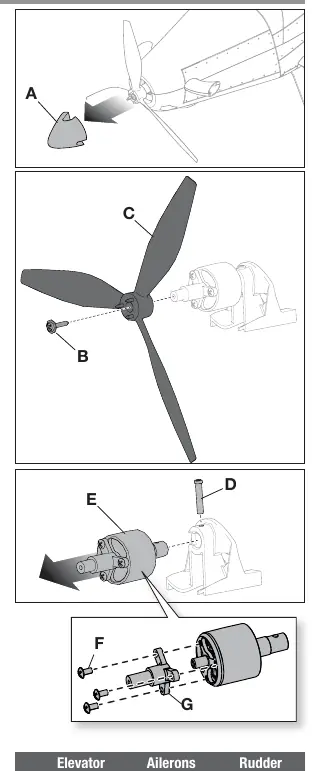 Disassembly and assembly of propeller and motor.