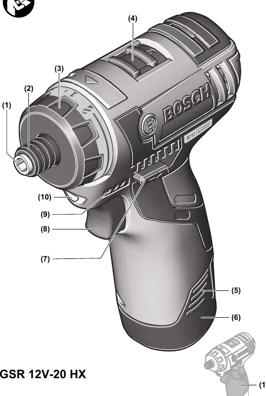 GSR 12V-20 HX components