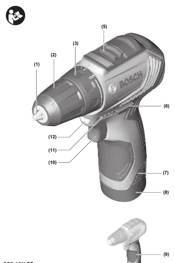 Diagram of the Bosch GSR | GSB Professional 12V-30