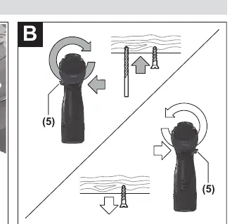 Setting rotational direction (Figure B)