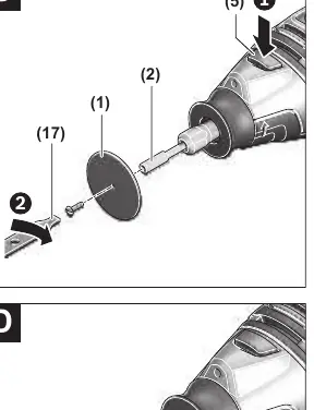 Cutting disc mounting (C)