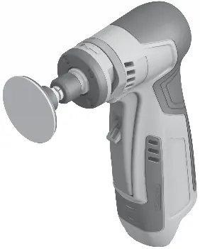 Attach the sanding disc to the tool head.
