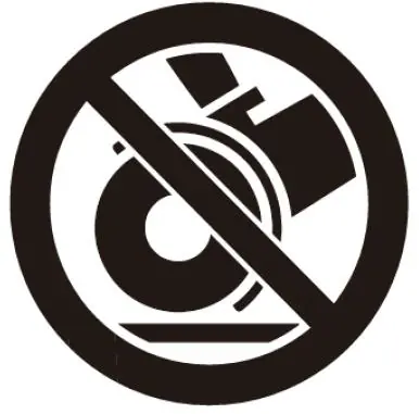 Prohibition of grinding against a flat surface