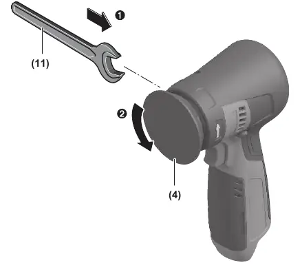 Removing the polishing disc