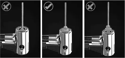 Correct needle adapter insertion