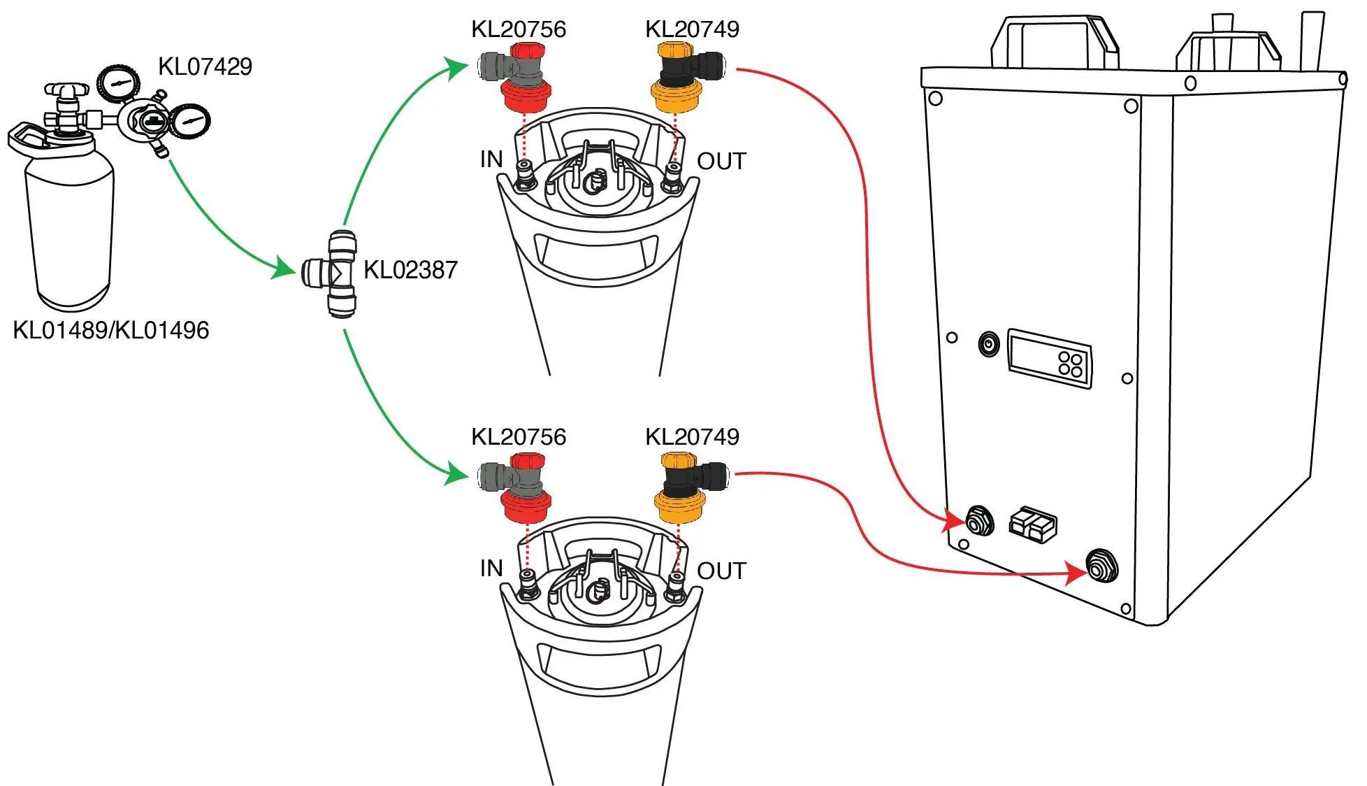 Dispensing from Cornelius Ball Lock Kegs